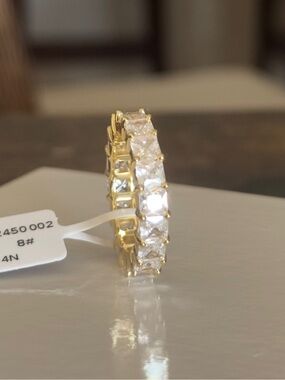 Princess-Cut CZ Stone Eternity Band